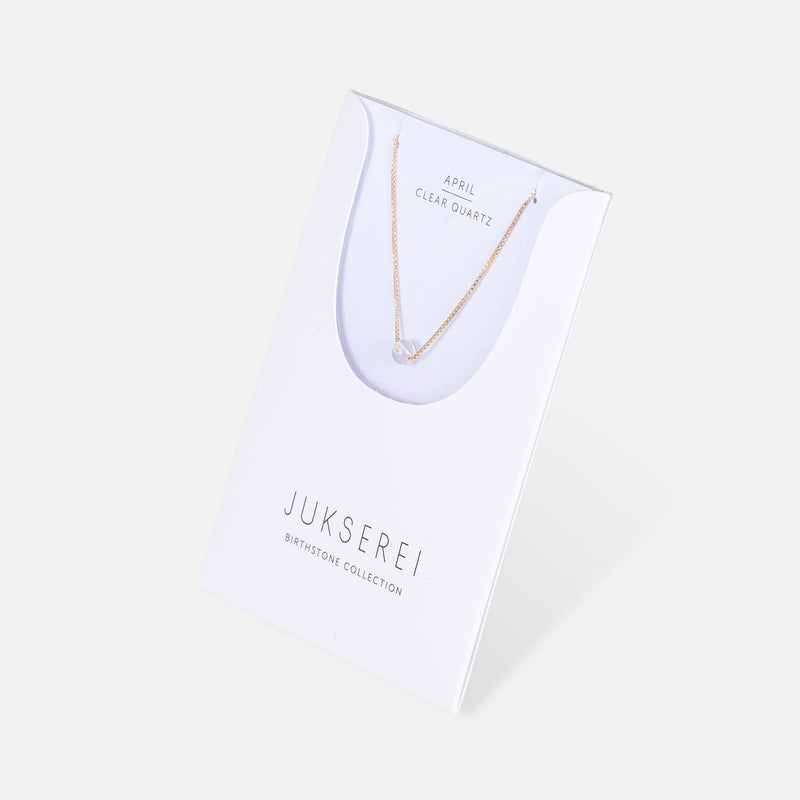 Jukserei Birthstone Necklace - Geburtsstein Kette Gold - Monat Dezember mit Türkis Edelstein - Halskette aus Sterling Silber 925 24 K Vergoldet - Kette: 45,5 cm/Edelstein: Ø 4 mm - CH-572N12_G