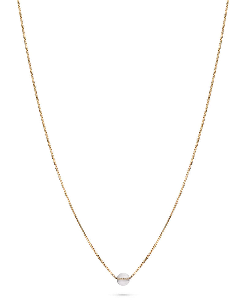 Jukserei Birthstone Necklace - Geburtsstein Kette Gold - Monat Dezember mit Türkis Edelstein - Halskette aus Sterling Silber 925 24 K Vergoldet - Kette: 45,5 cm/Edelstein: Ø 4 mm - CH-572N12_G